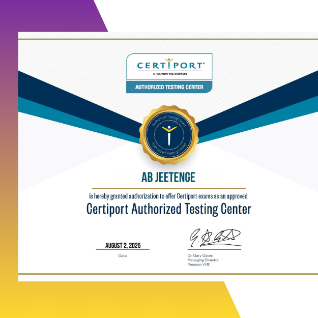 Certiport Authorized Testing Center Certificate