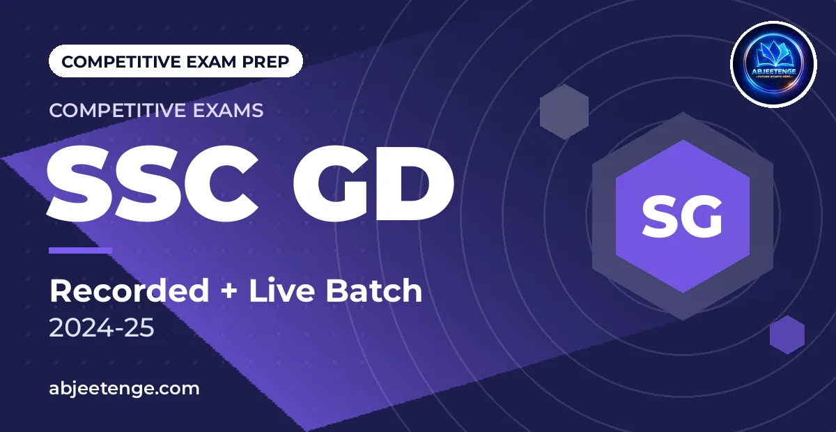 SSC GD Recorded and live Batch 2024-25
